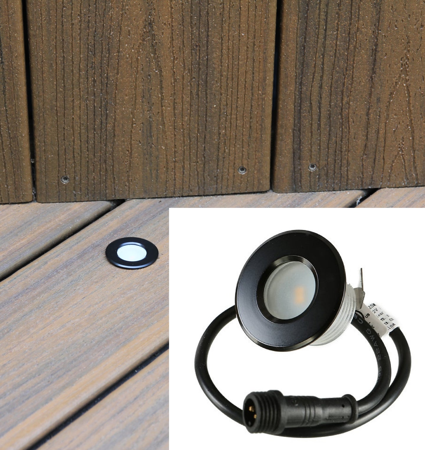Small Round Metal Trim - LED Outdoor Recessed Mini Deck/Patio Light (Spring Fit) - #EZDLR12 - LEDeze