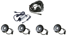 BIG Round Metal Trim - LED Outdoor Recessed Lights KIT - 4 Mini Deck Lights 0.5W (Spring Fit) with Transformer, Daisy Chain - #EZKITBRT-TW - LEDeze