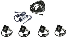 PLASTIC Square Trim - LED Outdoor Recessed Lights KIT-4 Mini Deck Lights(Spring Fit) with Transformer & Daisy Chain - #EZKITST-TW - LEDeze