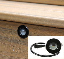 Small Round Metal SCOOP Trim - LED Outdoor Recessed Mini Deck/Patio Light (Spring Fit) - #EZSC12 - LEDeze