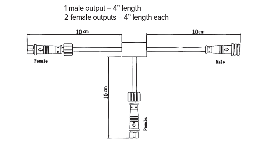 T-Connector Wire Splitter #EZTC3 - LEDeze