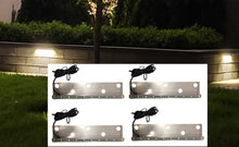 Pack of 4 LED Hardscape Retaining Wall Coping Lights LED 13.2" GREY Trim (Plug & Play) - 3W 2700K Warm White #EZWL866PK4 - LEDeze