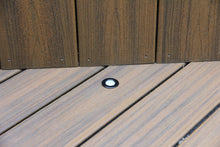 Small Round Metal Trim - LED Outdoor Recessed Lights KIT- 4 Mini Deck/Patio Lights (Spring Fit) with Transformer and Daisy Chain - #EZKITRT-TW - LEDeze