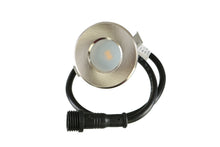 Small Round Metal Trim - LED Outdoor Recessed Lights KIT- 4 Mini Deck/Patio Lights (Spring Fit) with Transformer and Daisy Chain - #EZKITRT-TW - LEDeze