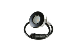 Small Round Metal Trim - LED Outdoor Recessed Lights KIT- 4 Mini Deck/Patio Lights (Spring Fit) with Transformer and Daisy Chain - #EZKITRT-TW - LEDeze