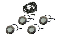 Inground LED Outdoor Recessed Lights KIT -  4 Recessed Lights 1 Watt with Daisy Chain #EZIL9KIT-BRUSHED NICKEL - LEDeze