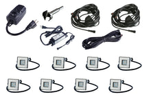 PLASTIC Square Trim - LED Outdoor Recessed Lights KIT-8 Mini Deck Lights with Transformer, Timer, Daisy Chain, 10ft Cable, Forstner Drill Bit - #EZKITST8 - LEDeze