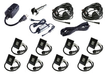 PLASTIC Square Trim - LED Outdoor Recessed Lights KIT-8 Mini Deck Lights with Transformer, Timer, Daisy Chain, 10ft Cable, Forstner Drill Bit - #EZKITST8 - LEDeze