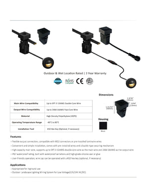 Connector - Plug and Play to Hardwire #EZCON1 - LEDeze