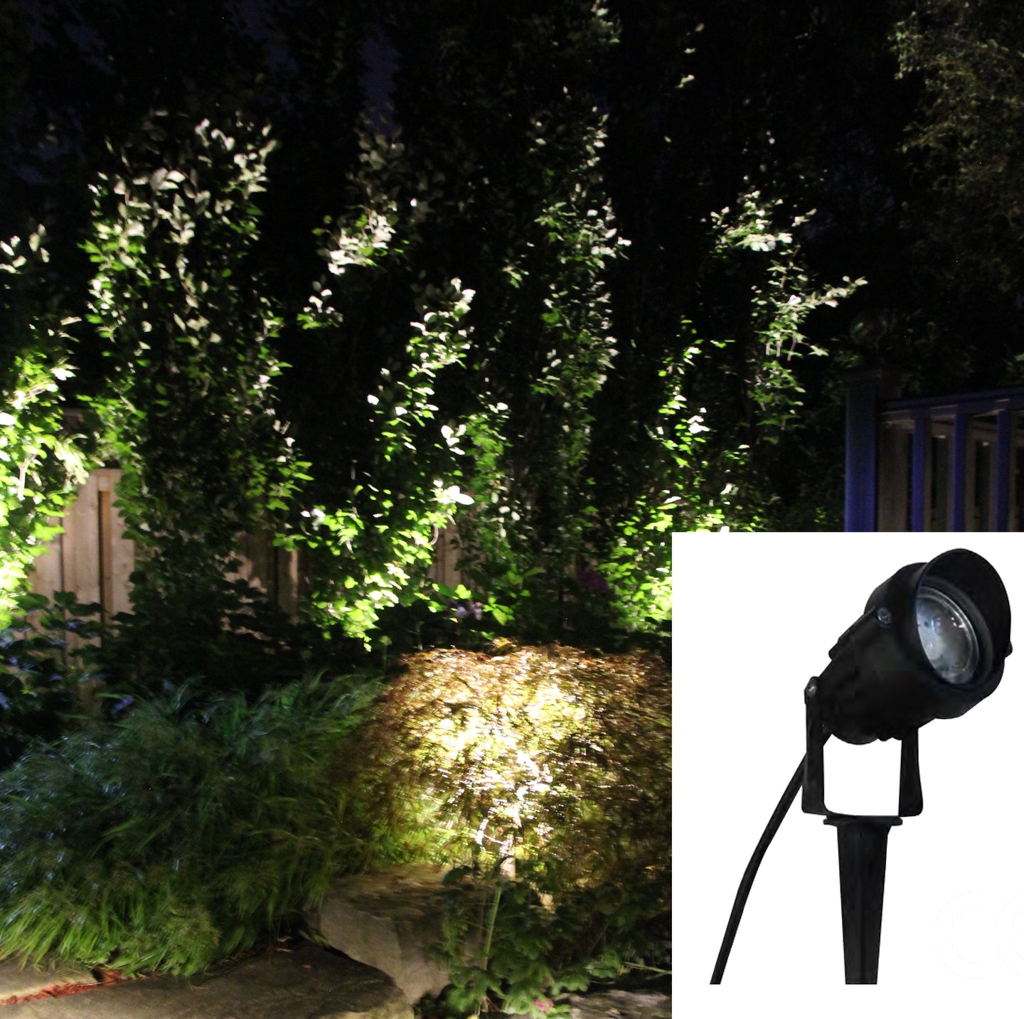 Outdoor LED Garden Spotlight/Uplight including Stake – 6W - #EZUL6