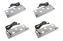 Pack of 4 LED Hardscape Retaining Wall Coping Lights 6.9" GREY Trim - 1.8W 2700K Warm White (Plug & Play) #EZWL836PK4
